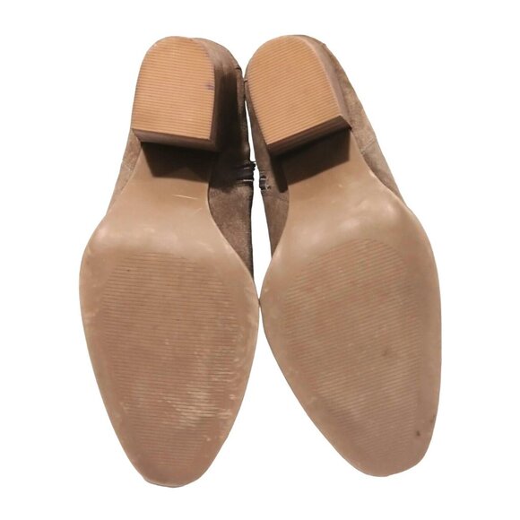 Steve Madden Womens Suede Leather Ankle Bootie Size 10 Sand Faander Block Heel - Picture 4 of 6